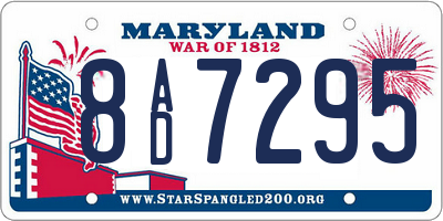 MD license plate 8AD7295