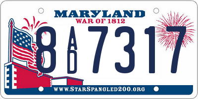 MD license plate 8AD7317
