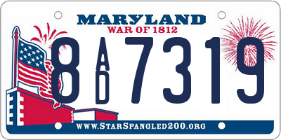 MD license plate 8AD7319