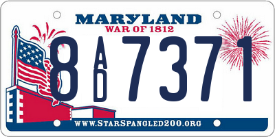 MD license plate 8AD7371