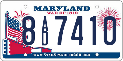 MD license plate 8AD7410