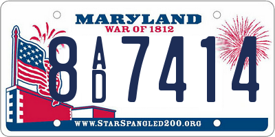 MD license plate 8AD7414