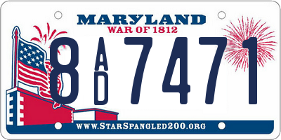 MD license plate 8AD7471