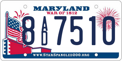MD license plate 8AD7510