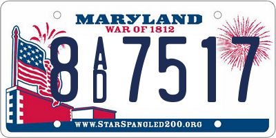 MD license plate 8AD7517