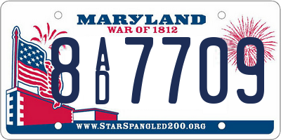 MD license plate 8AD7709