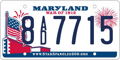 MD license plate 8AD7715