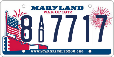 MD license plate 8AD7717