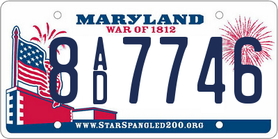 MD license plate 8AD7746