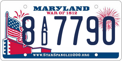 MD license plate 8AD7790