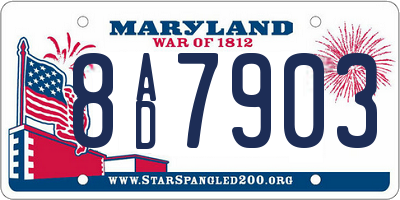 MD license plate 8AD7903