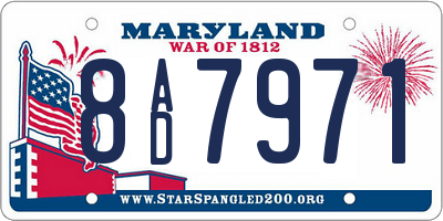 MD license plate 8AD7971