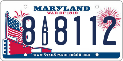 MD license plate 8AD8112