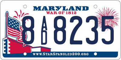 MD license plate 8AD8235