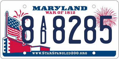 MD license plate 8AD8285