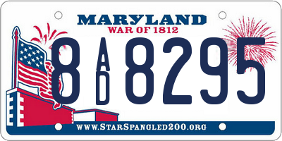 MD license plate 8AD8295
