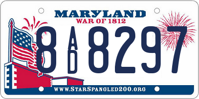 MD license plate 8AD8297
