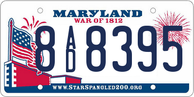 MD license plate 8AD8395