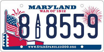 MD license plate 8AD8559