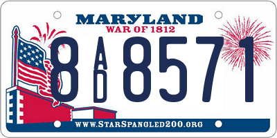 MD license plate 8AD8571