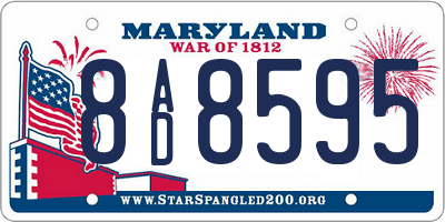 MD license plate 8AD8595