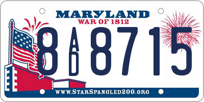 MD license plate 8AD8715
