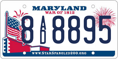 MD license plate 8AD8895