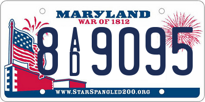 MD license plate 8AD9095