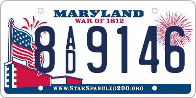 MD license plate 8AD9146