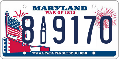 MD license plate 8AD9170