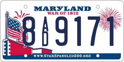 MD license plate 8AD9171