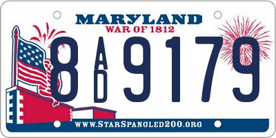 MD license plate 8AD9179