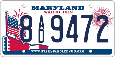 MD license plate 8AD9472