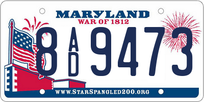 MD license plate 8AD9473