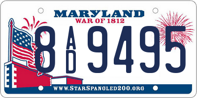 MD license plate 8AD9495