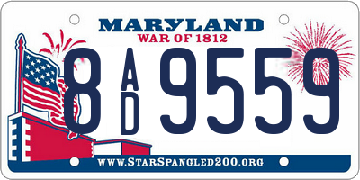 MD license plate 8AD9559