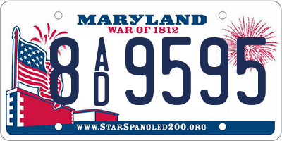 MD license plate 8AD9595