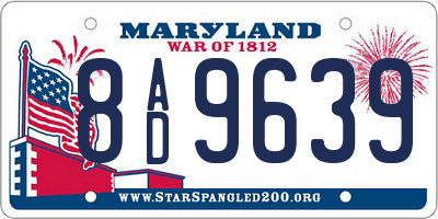 MD license plate 8AD9639