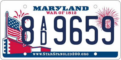 MD license plate 8AD9659