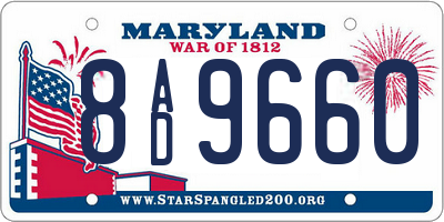 MD license plate 8AD9660