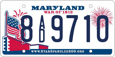MD license plate 8AD9710
