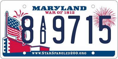 MD license plate 8AD9715