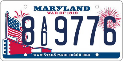 MD license plate 8AD9776
