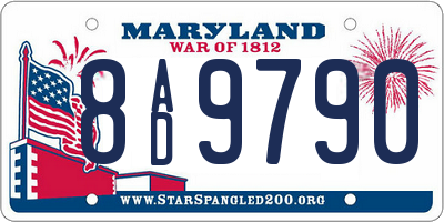 MD license plate 8AD9790