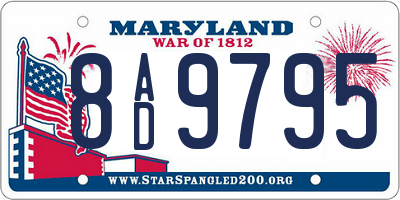 MD license plate 8AD9795