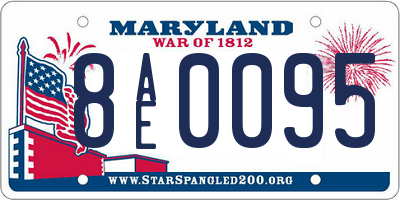 MD license plate 8AE0095