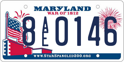MD license plate 8AE0146