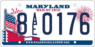MD license plate 8AE0176