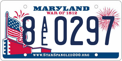 MD license plate 8AE0297