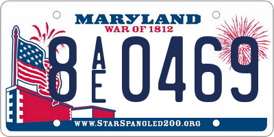 MD license plate 8AE0469